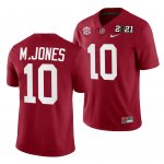 Men's Alabama Crimson Tide #10 Mac Jones 2021 Rose Bowl Champions Crimson NCAA Playoff Home College Football Jersey 2403SNTI0